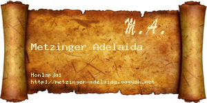 Metzinger Adelaida névjegykártya